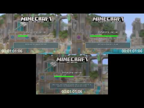 Minecraft: Xbox 360 vs PS3 vs Wii U - World Creation Time Comparison