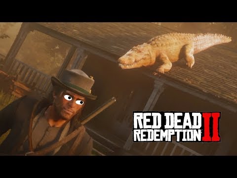 The Legendary Alligator Gets Stuck on a Roof - Red Dead Redemption 2 Glitch