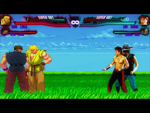 Ken LVL2 & Ryu LVL2 vs Liu Kang & Kung Lao