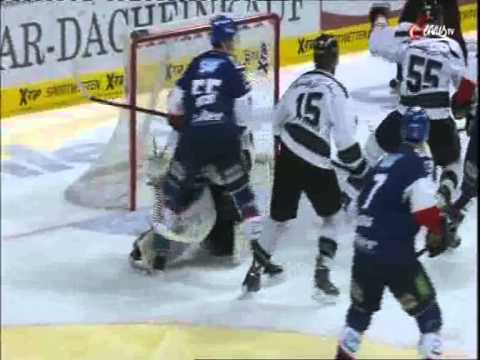 DEL 14-15 QF5 Mannheim - Nürnberg 4-3OT - alle Tore