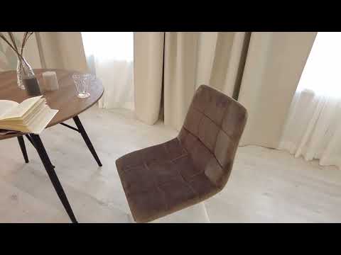 Обеденный стул CHILLY (mod. 7095-1) 45х53х88 коричневый barkhat 12/белый арт.17290 в Мурманске - видео 9