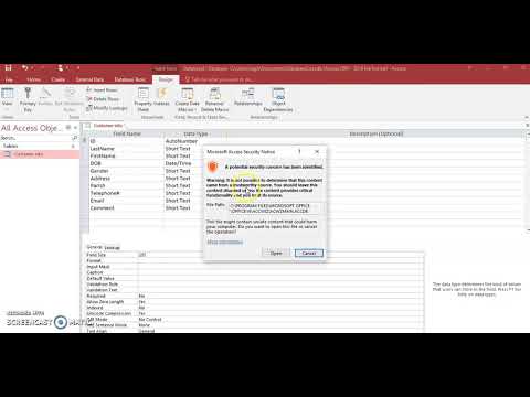 How to Create a Customer Database using Access