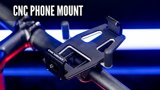 LEZYNE CNC PHONE MOUNT BLACK｜CNC削り出しアルミ採用の高剛性スマホ