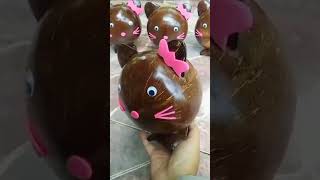 Download lagu Lucunya celengan hello kitty dari batok kelapa ini 😍🤗 #kerajinantanggan #coconutcraft mp3