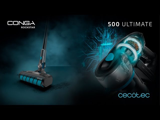Aspirador sem Fio Cecotec Conga RockStar 500 Ultimate 430W 65min Acessórios Depósito 0.8L video