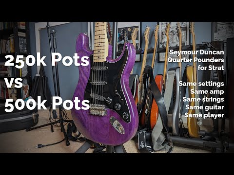 250k vs 500k Pot Shootout v. 2.0 | Seymour Duncan Quarter Pounders for Stratocaster