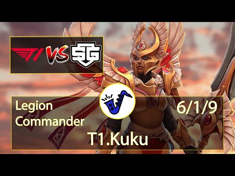 Legion Commander Dota 2 - T1.Kuku - 6/1/9 - Off Lane / 3 - T1 VS SG Esports - Sapphire OGA Dota Pit
