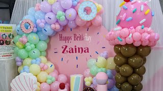 DIY | HOW TO MAKE DONUT BALLOON BACKDROP TUTORIAL | CANDY THEME BALLOON GARLAND | PARTY KING KUWAIT