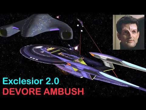 Excelsior 2.0 AMBUSHED by DEVORE Warships - Both Ways - Star Trek Ship Battles -