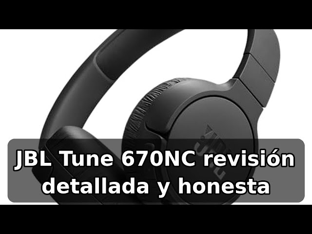 Vídeo relacionado con JBL Tune 670NC - Cancelación de ruido adaptable con auriculares inalámbricos inteligentes ambientales, hasta 70 horas de duración de la batería con carga de velocidad, diseño ligero, cómodo y plegable