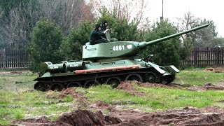 Testing Fully RESTORED T-34-85 Tank