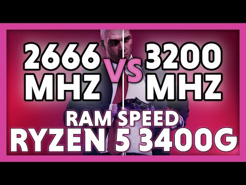 Ryzen 5 3400G Ram Speed Benchmark 3200Mhz VS 2666Mhz