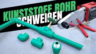 Wasserleitung aus Kunststoff im Garten und Haus? Selber Schweißen - 30 Euro Ebay Tool.