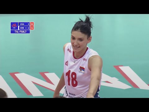 Tijana Boskovic | 2018.06.29 FIVB VNL | USA vs Serbia (13-13)