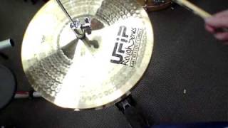 Video thumbnail for *SOLD* - UFIP Rough Series Hi Hats - 14" -  Top: 1300 grams, Bottom: 1800 grams by Drum Center of Portsmouth