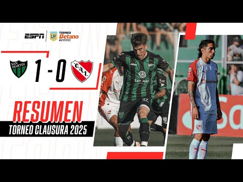 EL ROJO PERDIÓ EN SAN JUAN Y SIGUE EN CAÍDA LIBRE | San Martín SJ 1-0 Independiente | RESUMEN