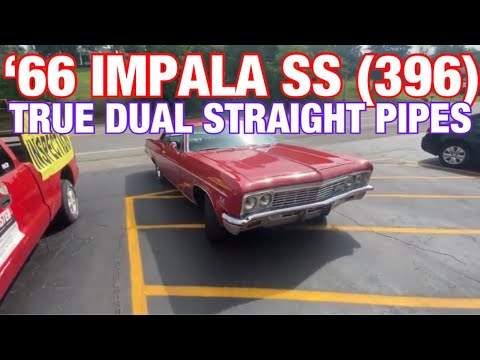 1966 Chevy Impala SS 396 TRUE DUAL EXHAUST w/ STRAIGHT PIPES!