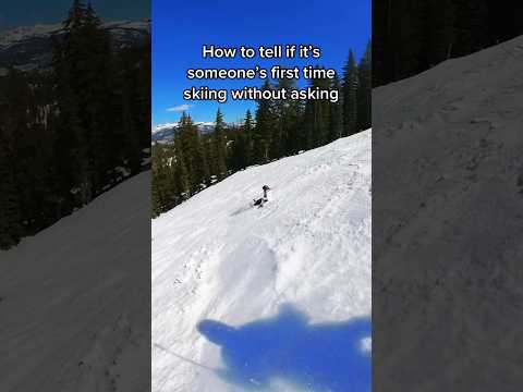 How to tell if it's someone's first time Skiing #skiing