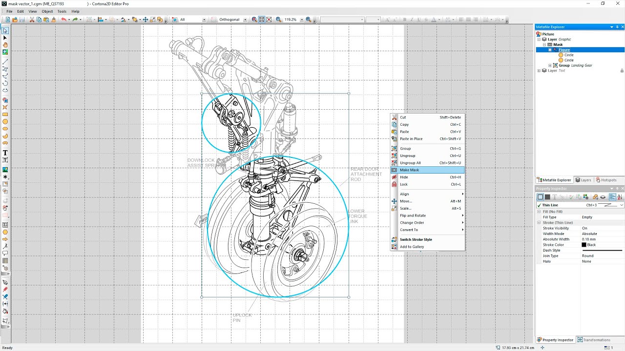 Cortona2D Editor Pro 14.3: Make Mask