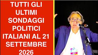 TUTTI GLI ULTIMI SONDAGGI POLITICI ITALIANI AL 21 SETTEMBRE 2026