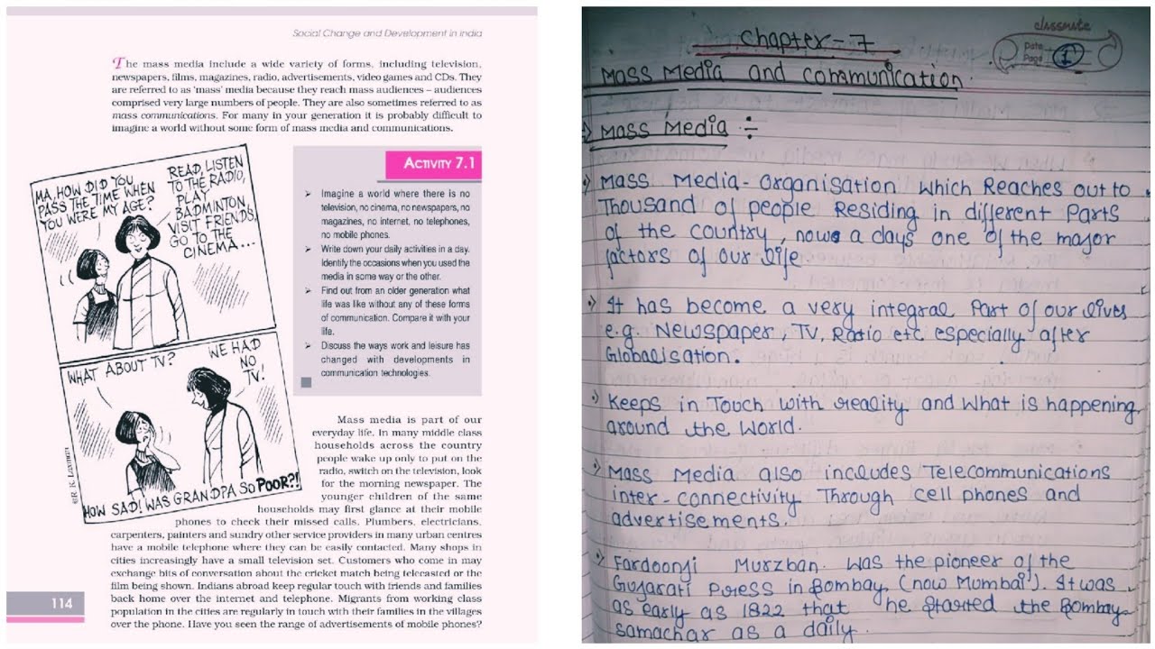 CBSE Notes for Class 12 Sociology chapter 7 Mass Media and Communications..