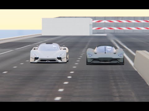 SSC Tuatara vs Aston Martin Valkyrie - Drag Race 20 KM