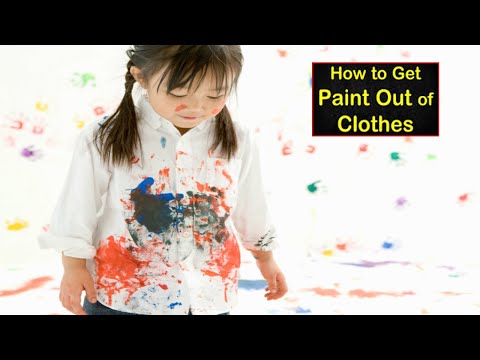 YouTube video about: How to get tempera paint out of clothes?