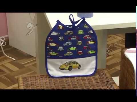 Babador de bebê dupla face - Bordadeira Superb EM200 Singer