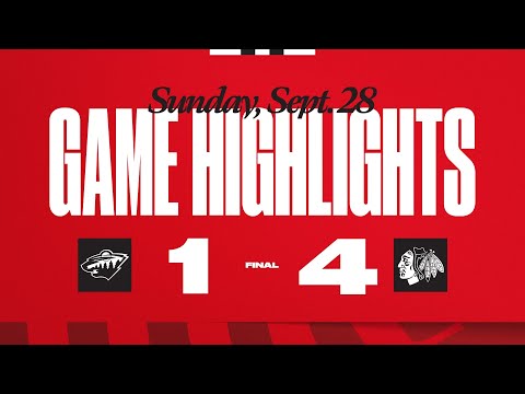Preseason: Blackhawks at Wild Highlights | 9.28.25