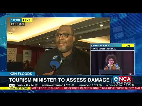 Tourism minister to assess KZN floods damage