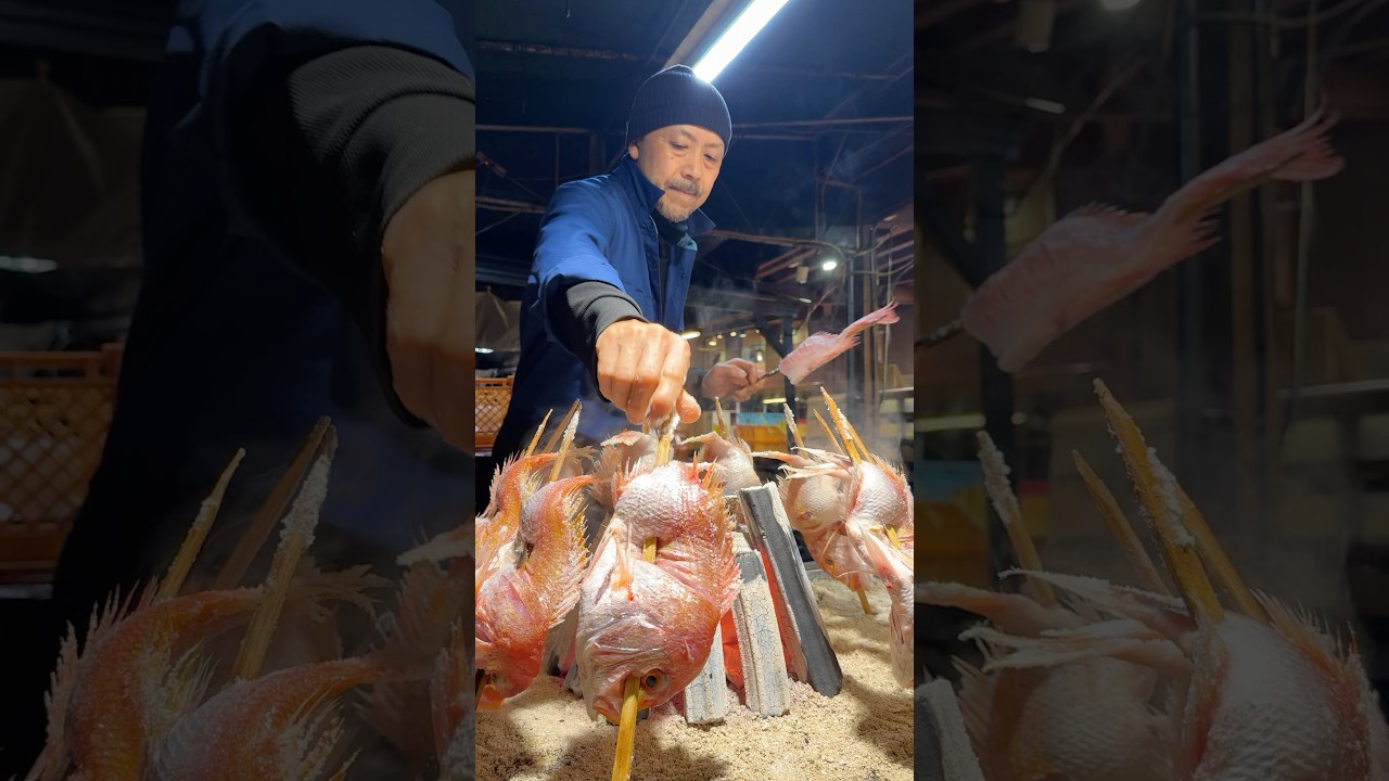 Only $2.50! Market-Fresh Seafood Robata Grill🐟 #japanesefood