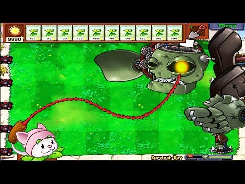 1 Cattail vs Gargantuar vs Dr. Zomboss Plants vs Zombies Minigames Zombotany 2