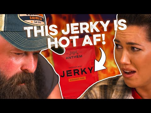 Who Can Finish First? | (STRAIGHT FIRE Anthem Jerky Challenge)