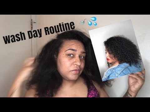Wash Routine 💦 For Natural Hair | Hair Growth and Moisture | Cakeupncurls Video