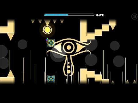Gold Temple hecho por: Serponge 100% (Demonio Mediano) [Geometry Dash]