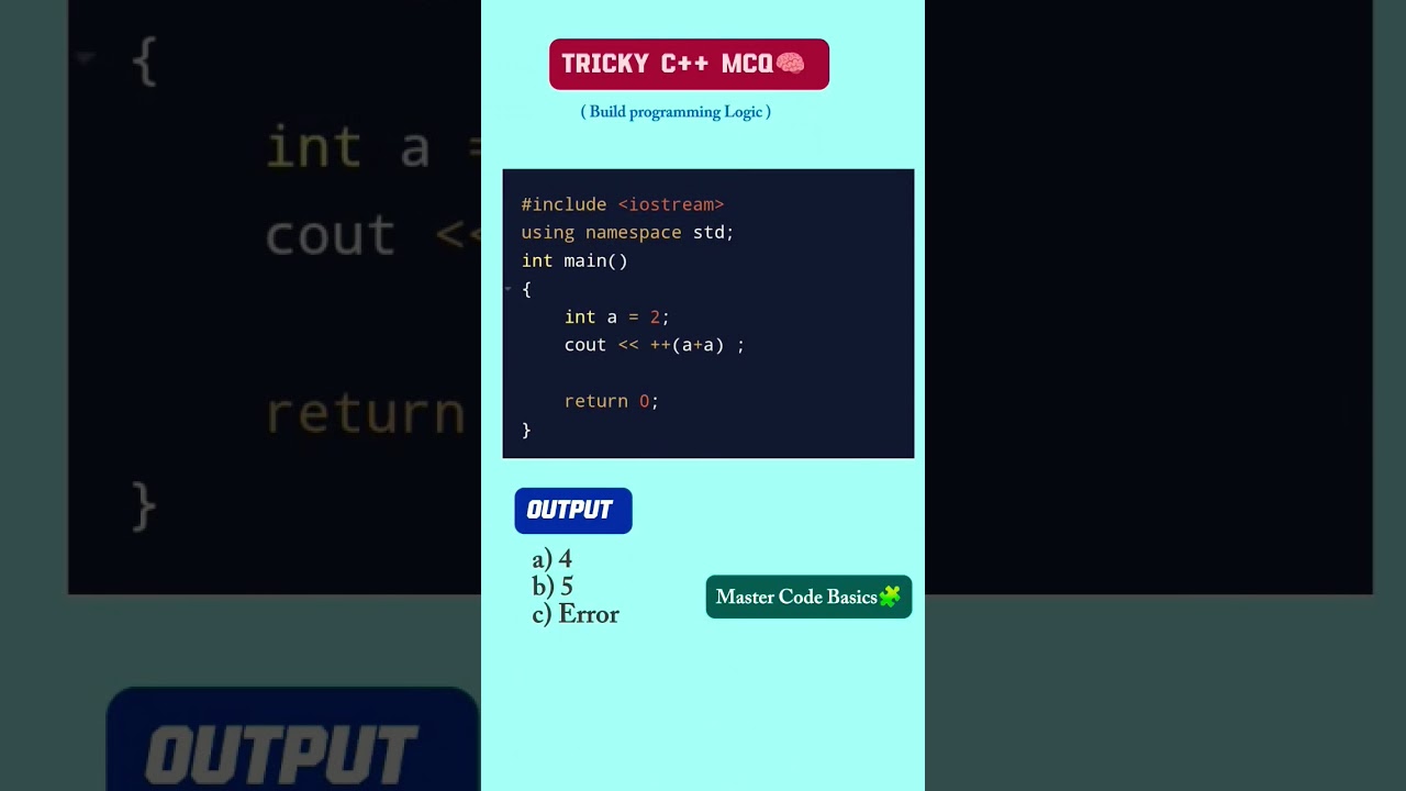 C++ QUIZ ‼️🔂 | variable increment #cpp #feed #programming #quiztime #codepractice
