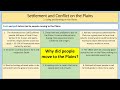 OCR GCSE History - Making of America - Topic 4 Settlement and Conflict on the Plains