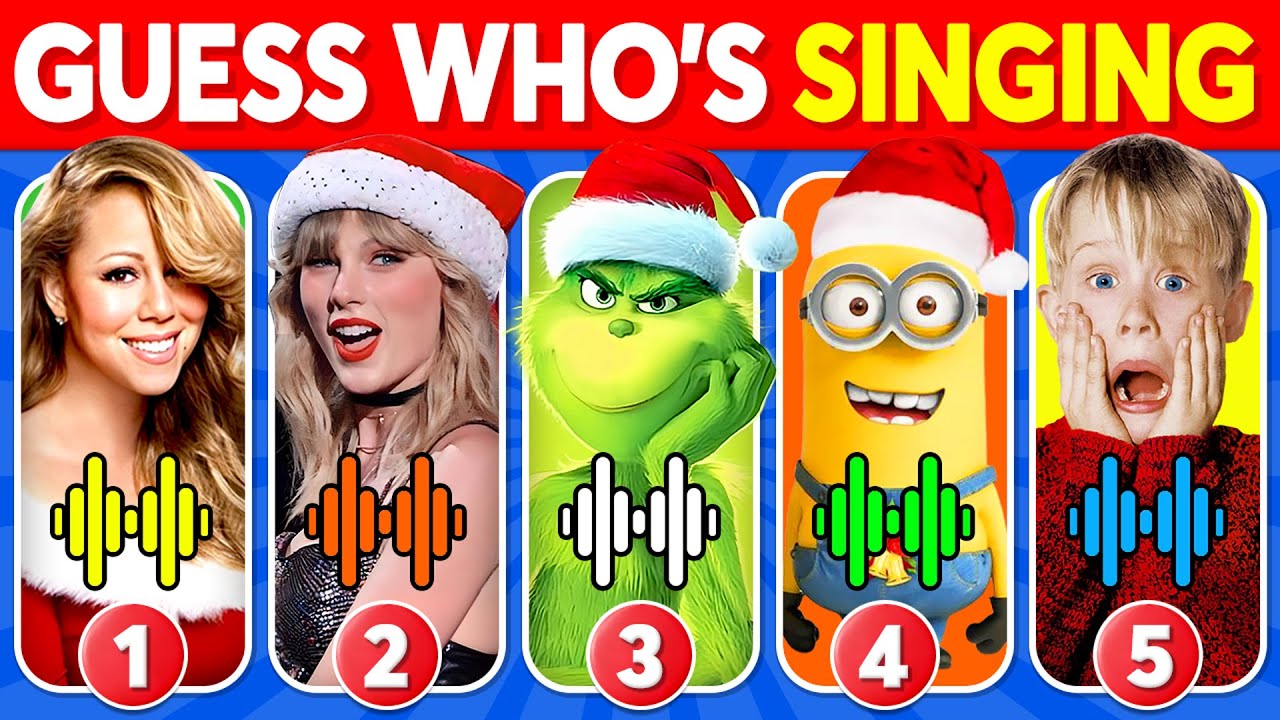 Guess Who's Singing 🎅🎤🎶 Most Popular CHRISTMAS Song Edition 🎁 | Mariah Carey, Home Alone, Grinch