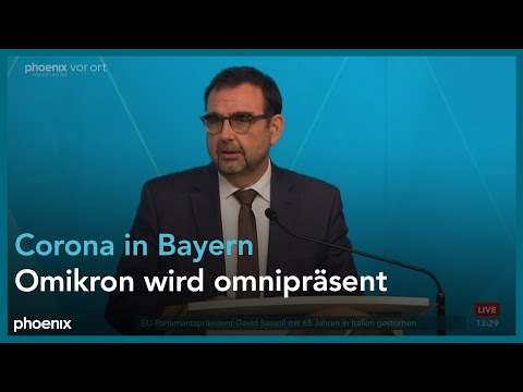 Pressekonferenz mit Klaus Holetschek zur aktuellen Corona-Lage in Bayern am 11.01.22