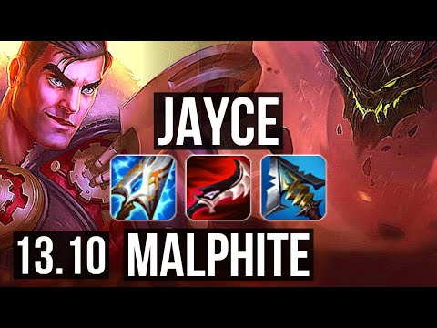 JAYCE vs MALPHITE (TOP) | Quadra, 300+ games, Dominating | KR Master | 13.10