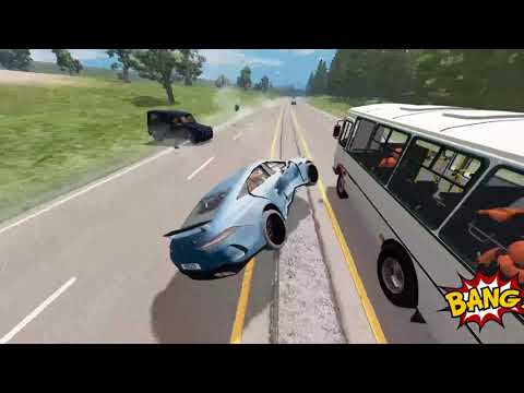 Overtaking Car Crashes - BeamNG Drive🔥⚡😹😈