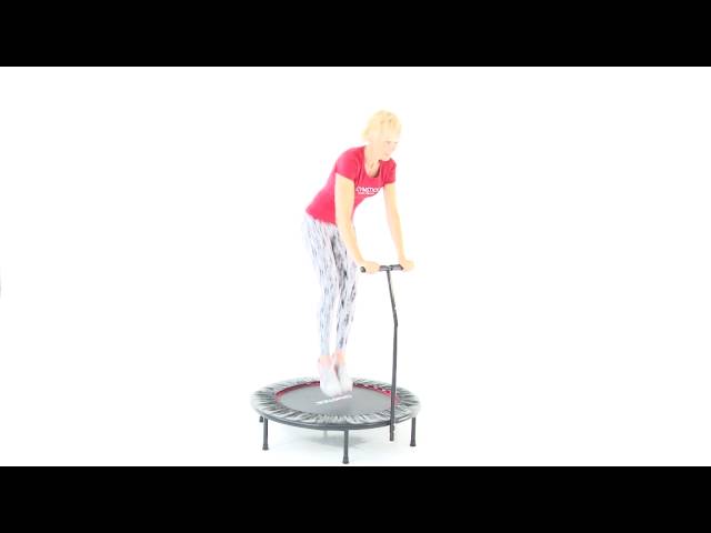 Video Teaser für Fitness Trampoline - Narrow leg bounce with bar