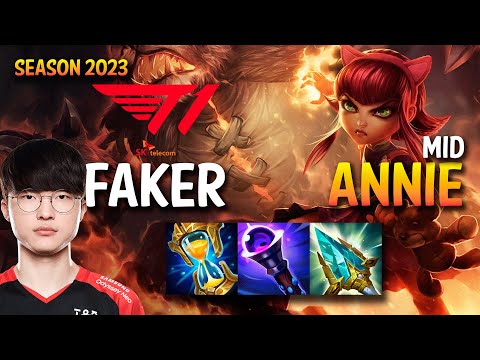 T1 Faker ANNIE vs SYNDRA Mid - KR Ranked
