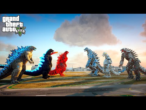 Godzilla Shin Godzilla Heisei Godzilla vs Mechagodzilla Team - GTA V Mods