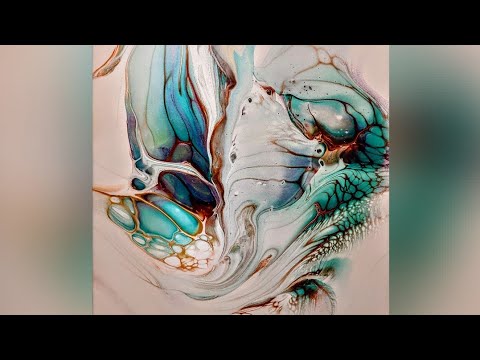 'Age of Aquarius' ~ Beautiful and Different Acrylic Pour ~ Bloomswipe Technique (179)