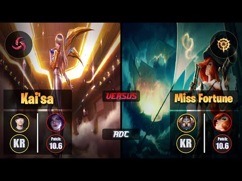 Ruler KAI'SA (ADC) [Hail of Blades] VS MISS FORTUNE - Challenger KR Patch 10.6