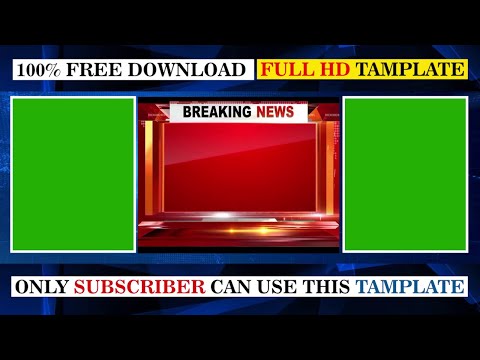 Dual window with breaking news template | news template free download | green screen news tamplate