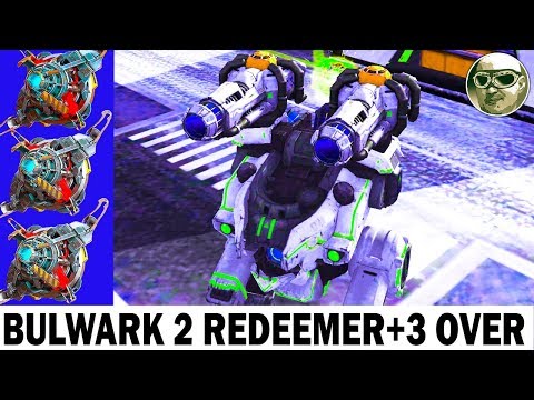 BULWARK 2 REDEEMER MK2 + 3 OVERDRIVE 6LVL WAR ROBOTS PILOT ADRIAN CHONG + 110% DAMAGE