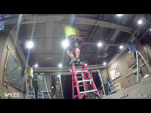 Bnai shalom Construction 9/11 hallway soffit build