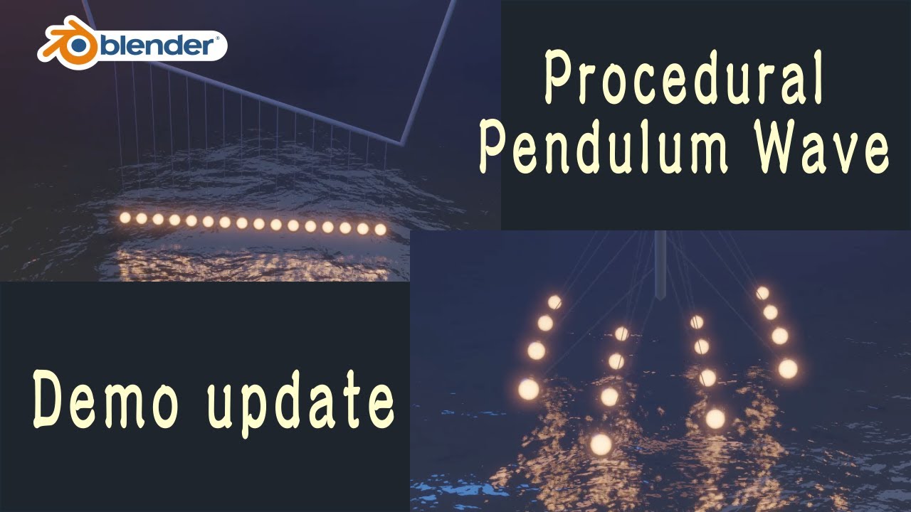 [Demo2] Real time Pendulum Wave using animation node - finalized